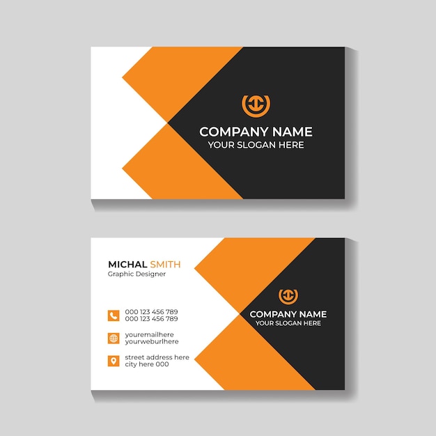 Vector professional corporate modern business card design template