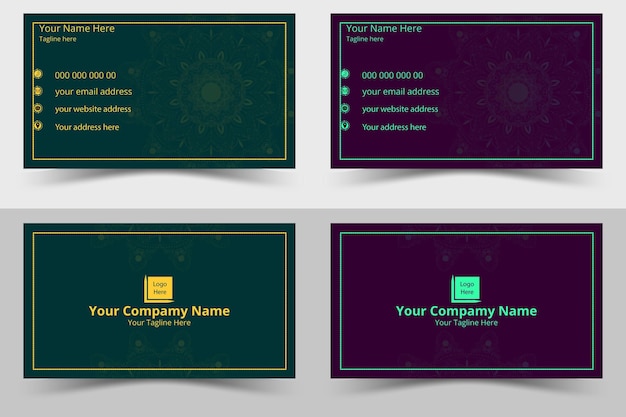 Professional corporate modern business card vector design template