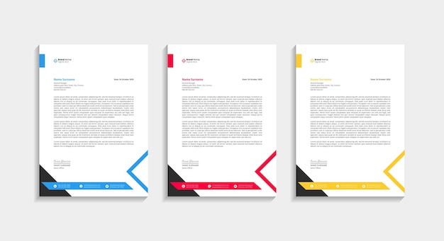 Professional Corporate modern letterhead template design