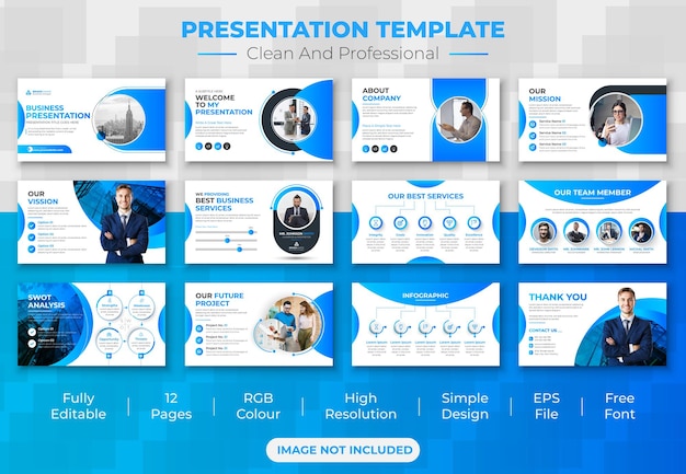 Progettazione del modello di diapositiva di presentazione powerpoint professionale e aziendale