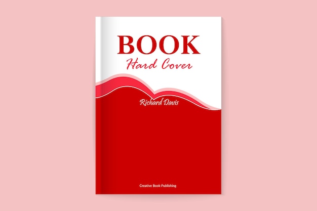 Professional corporate red color book cover template