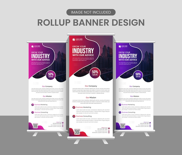 Professional corporate rollup banner desgin