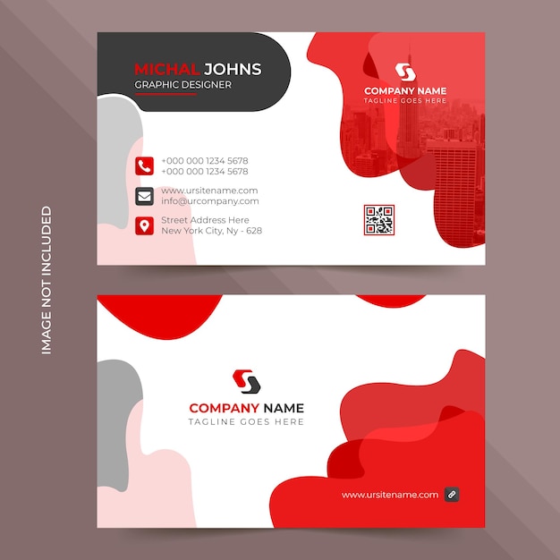 Professional creative business card and modern card design template Premium Vector