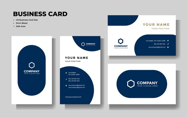 Professional creative business card vector template