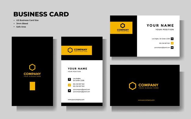 Professional creative business card vector template