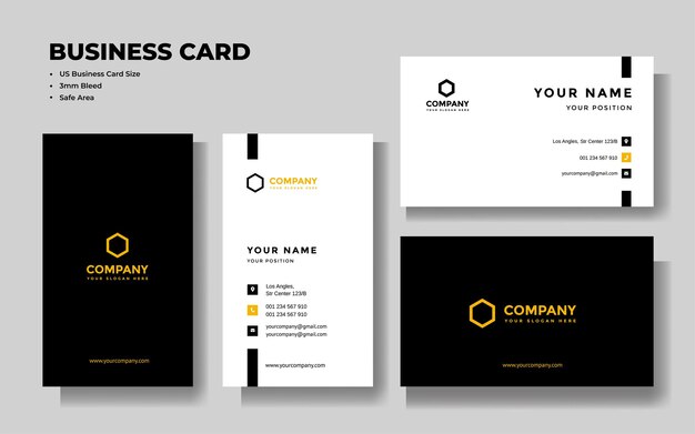 Professional creative business card vector template