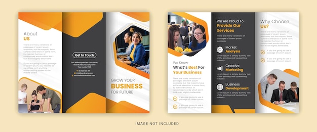 Professional creative business trifold brochure design template