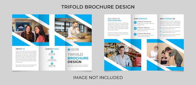 Шаблон дизайна брошюры профессионального креативного бизнеса trifold