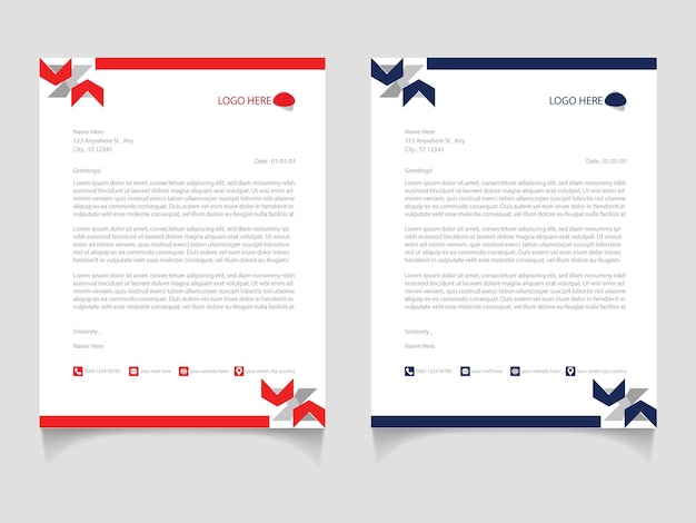 Professional Creative Business Vector Letterhead Design