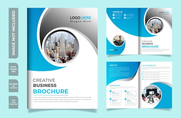 Профессиональный и креативный корпоративный бизнес-брошюра с минималистским дизайном для печати шаблона