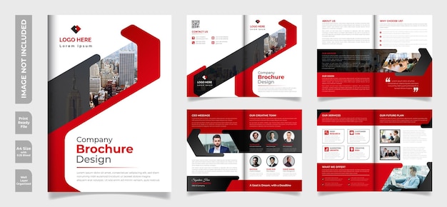Modello di stampa dal design minimalista per brochure aziendale professionale e creativa