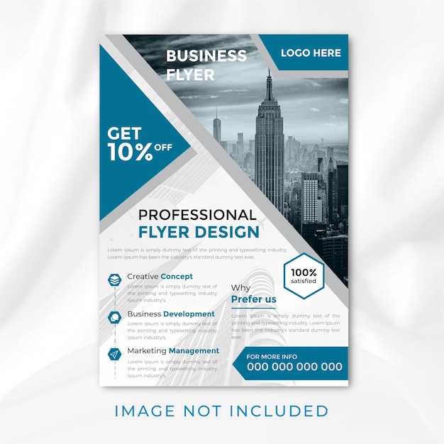 Professional creative corporate business agenzia di marketing geometrico astratto flyer design vettoriale