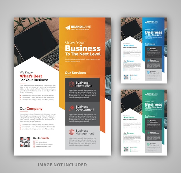 Professional creative corporate flyer leaflet pamphlet prospectus template design