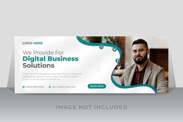 プロの創造的な企業ソーシャル メディア Facebook カバー デザイン ベクトル テンプレート