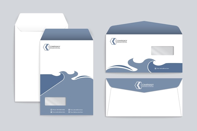 Professional creative envelope template set