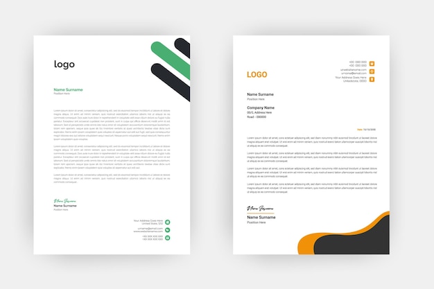 Professional creative letterhead template design ,a4 size