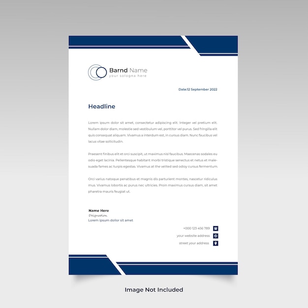 Professional creative letterhead template design for your business