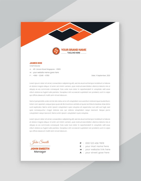 Professional creative letterhead template design for your business