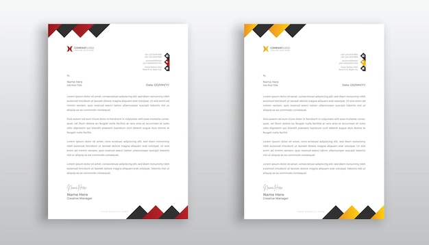 professional creative letterhead template design for your business