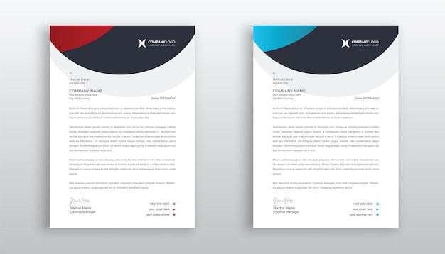 professional creative letterhead template design for your business