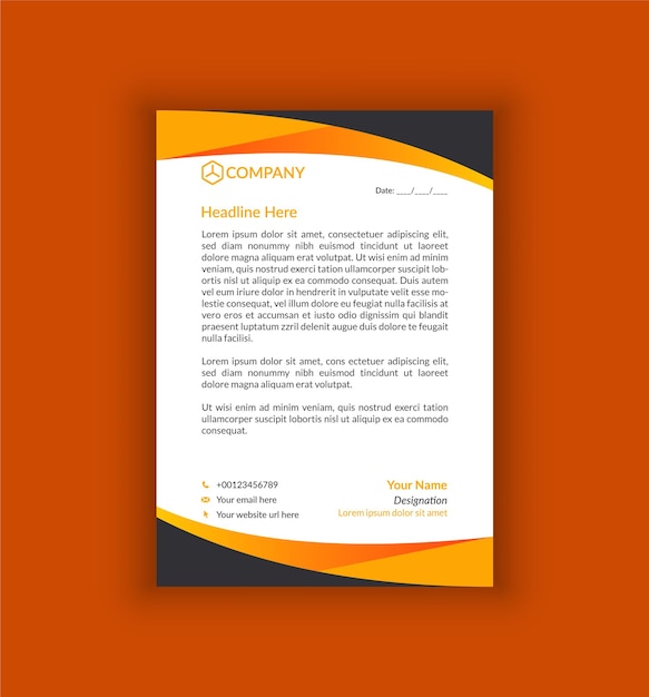 Professional Creative Letterhead Template Design for Your Business