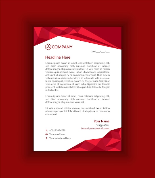 Professional creative letterhead template design for your business