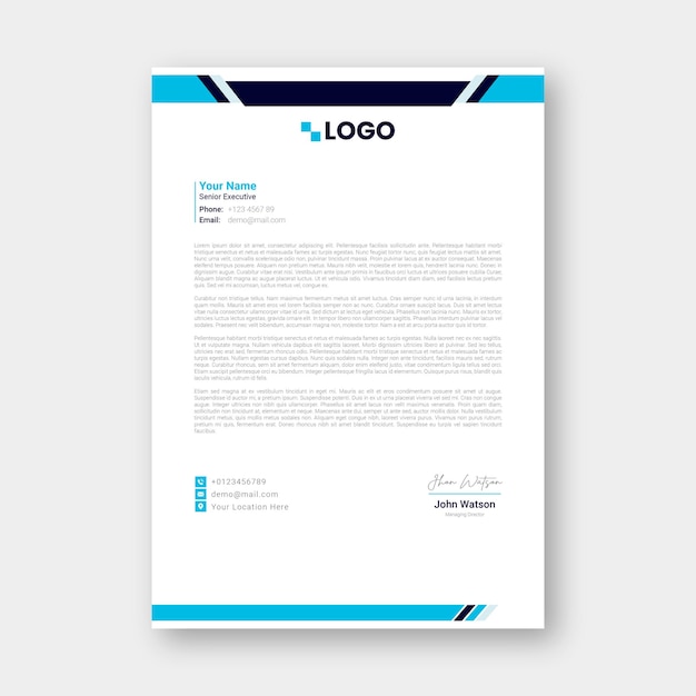 Professional creative letterhead template design for your business