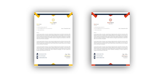 Vector professional creative letterhead template design for your business