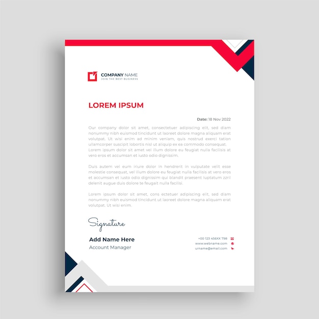 Professional creative letterhead template design for your business