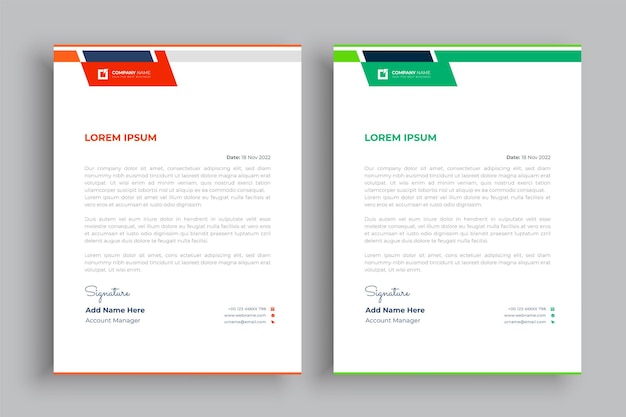 Professional creative letterhead template design for your business