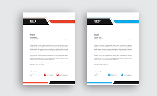 Professional creative letterhead template design