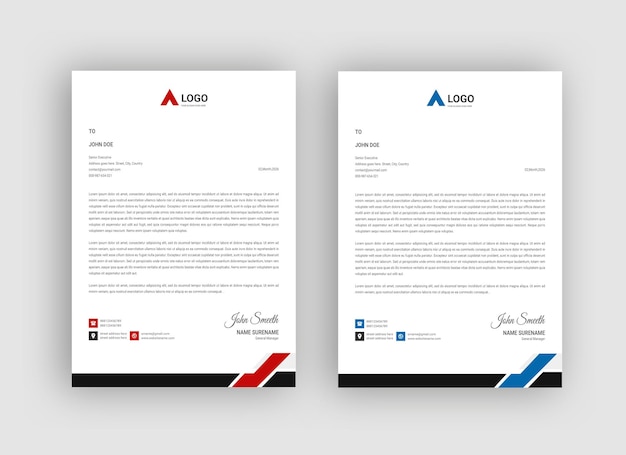 Professional creative letterhead template design