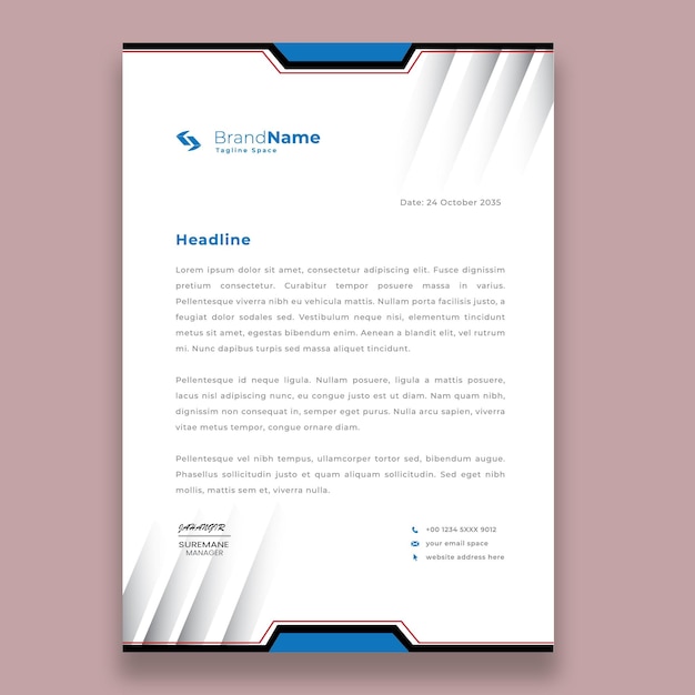 Professional creative letterhead template design