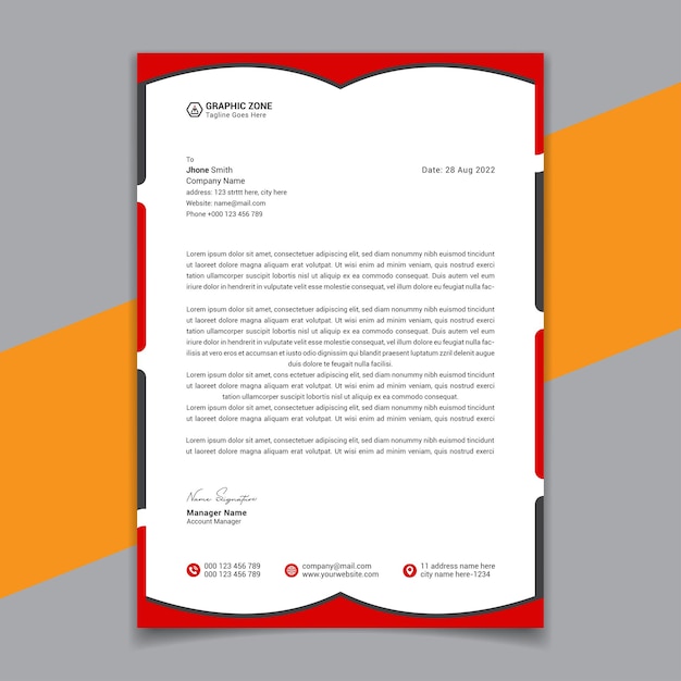 Professional creative letterhead template modern design for your business