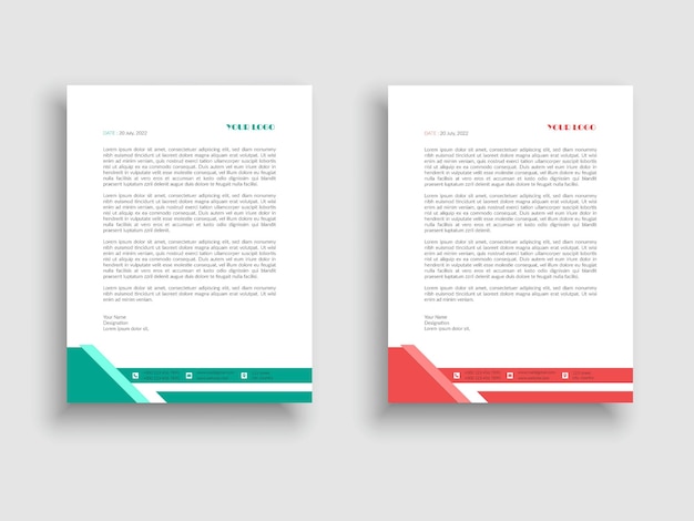 Vector professional and creative letterhead template for your business