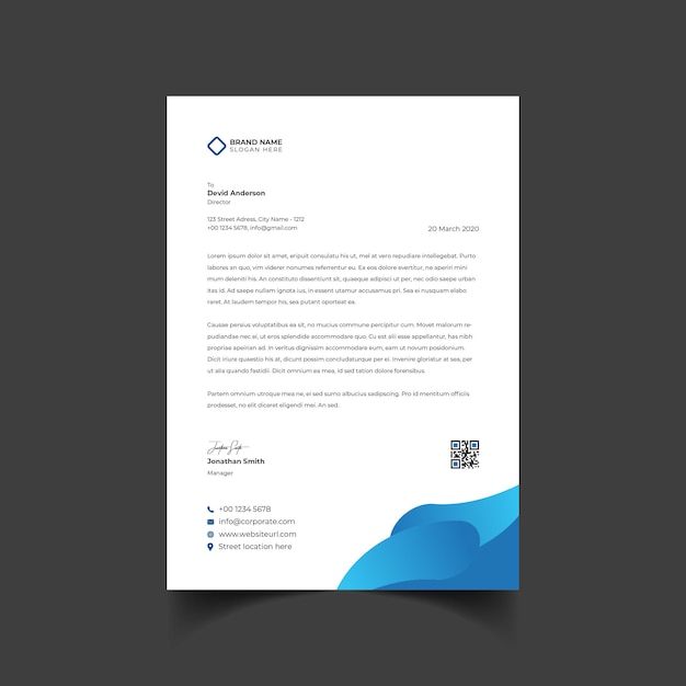 Professional creative letterhead template