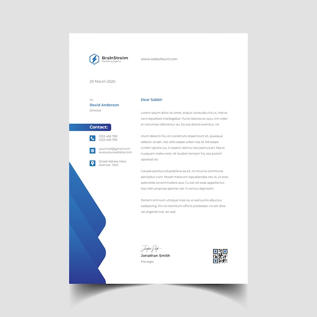 Professional creative letterhead template