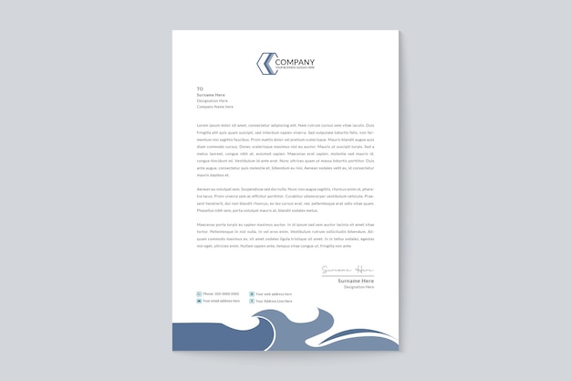 Professional creative letterhead template