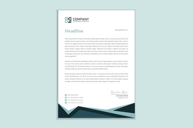 Professional creative letterhead template