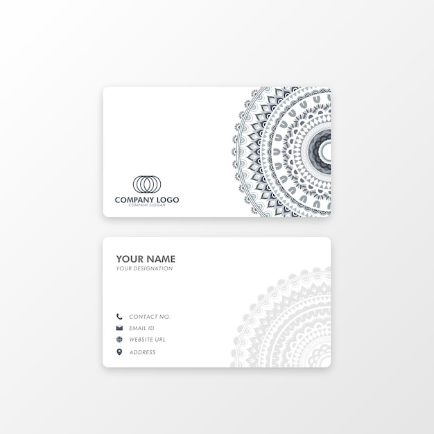 Professional creative mandala visiting card template design