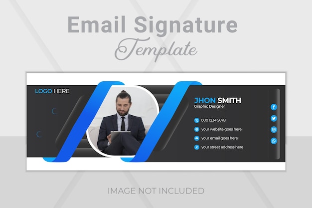 Professional and creative marketing agency business email signature design template