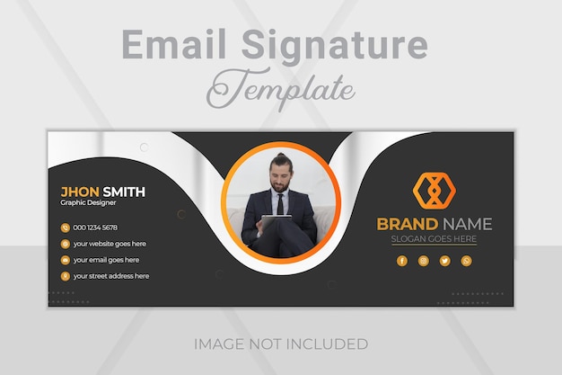 Professional and creative marketing agency business email signature design template