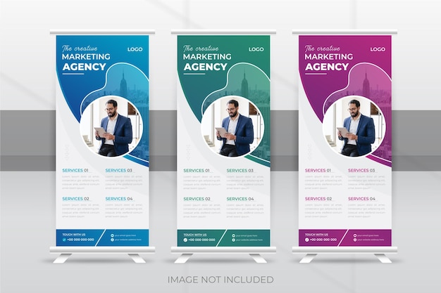 Professional creative marketing business roll up banner template