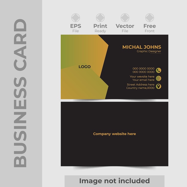 professional Creative and modern business card template Double sided creative business card template