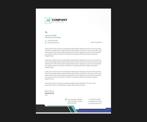 Professional creative Modern Business letterhead template design