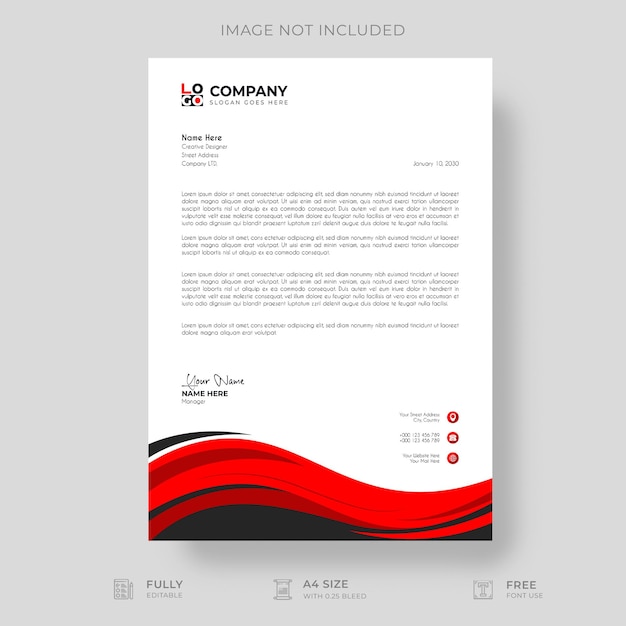 Professional And Creative Modern Corporate Business Letter Head Template