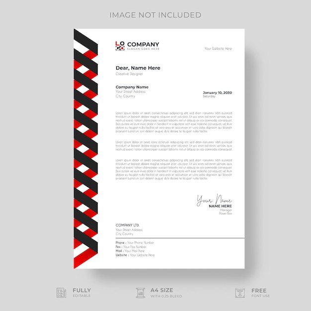 Professional And Creative Modern Corporate Business Letter Head Template