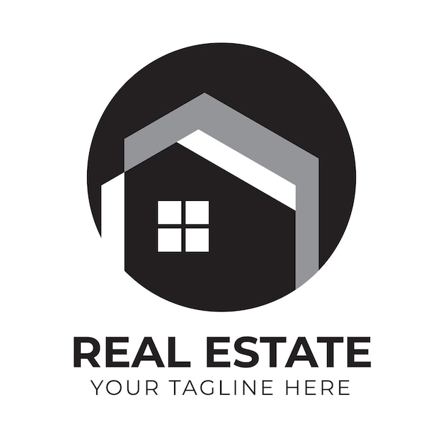 Professional creative modern real estate home logo design