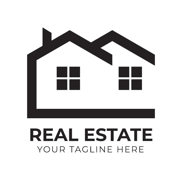 Professional creative modern real estate home logo design