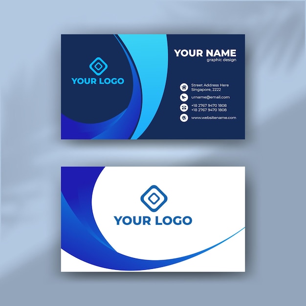 Professional creative simple modern color business card template